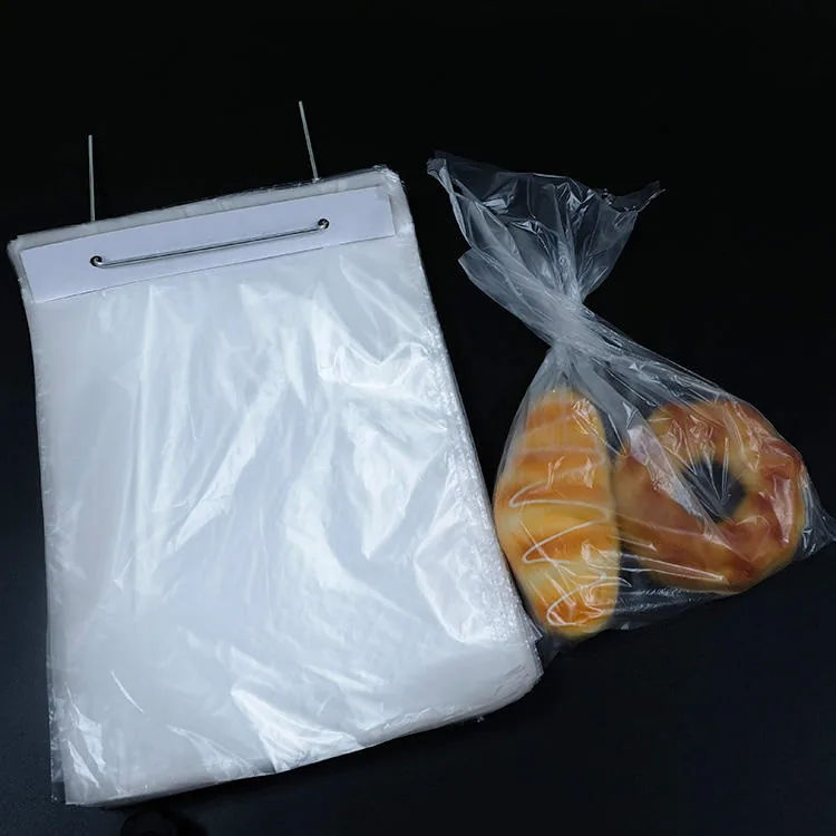 Custom Recyclable Food Grade Wicketed Poly Bags 250 per Wicket Clear LDPE Gusseted Bottom for Bread Fast Packaging