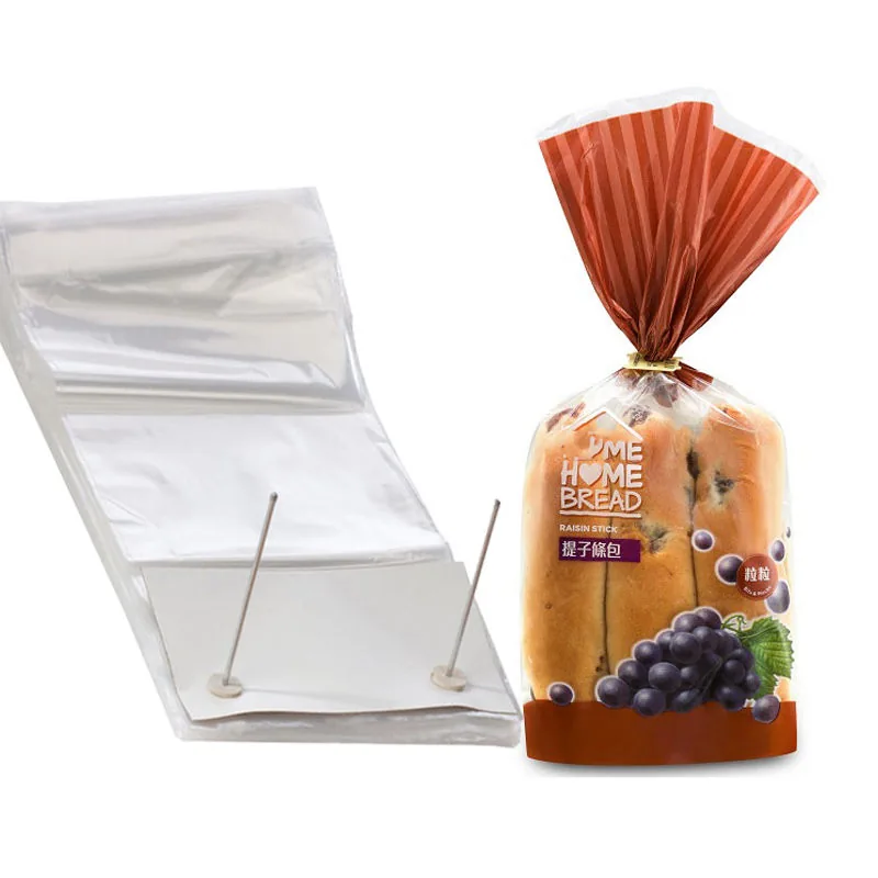 Custom Recyclable Food Grade Wicketed Poly Bags 250 per Wicket Clear LDPE Gusseted Bottom for Bread Fast Packaging