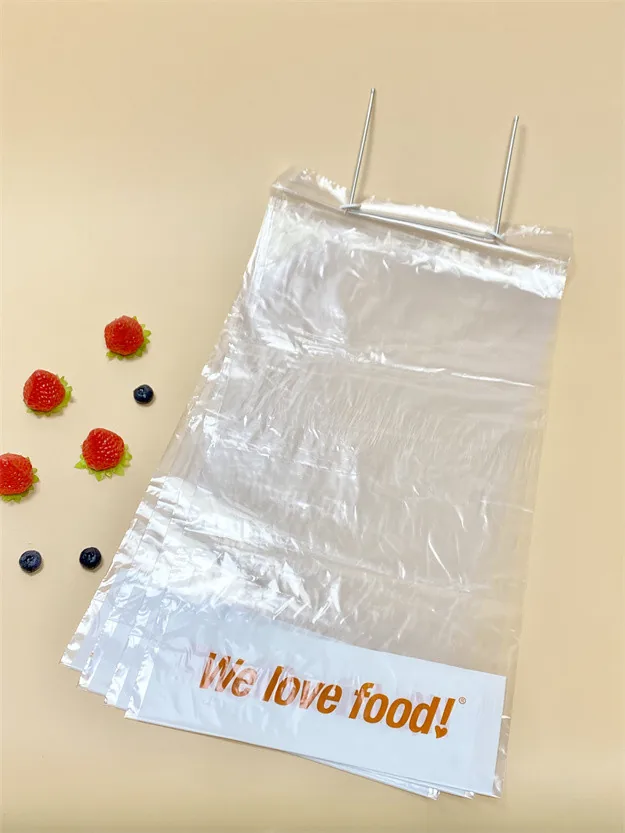 Custom Recyclable Food Grade Wicketed Poly Bags 250 per Wicket Clear LDPE Gusseted Bottom for Bread Fast Packaging