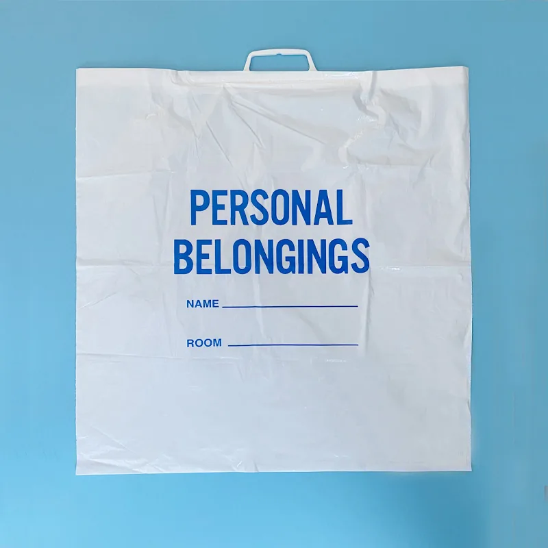 Custom Rigid Handle Patient Belongings Bag Sick Clothing and Shoes Packing Bag