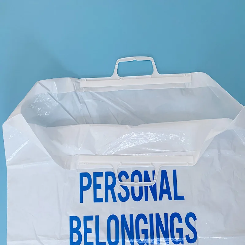 Custom Rigid Handle Patient Belongings Bag Sick Clothing and Shoes Packing Bag