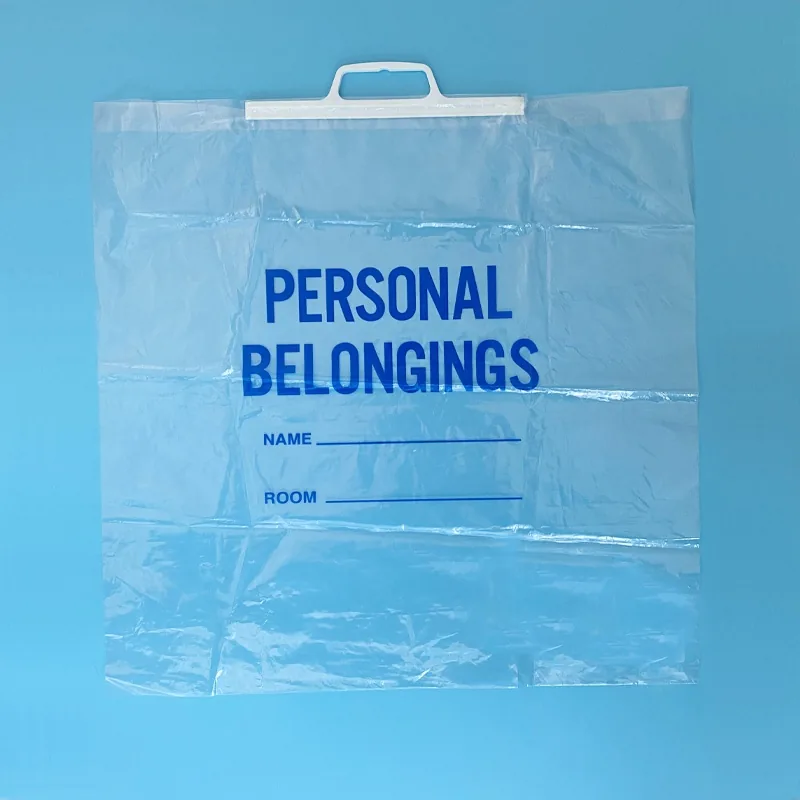 Custom Rigid Handle Patient Belongings Bag Sick Clothing and Shoes Packing Bag