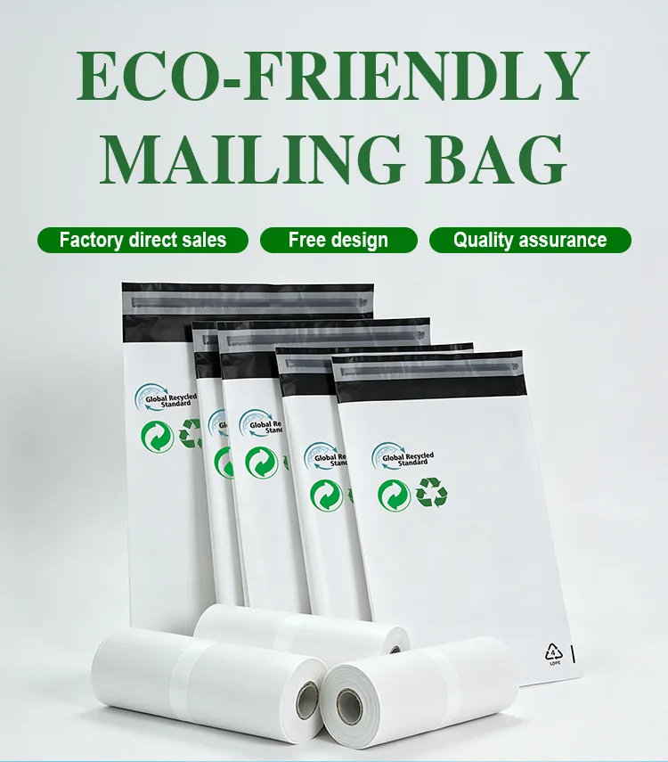 Custom PCR Recycled Biodegradable Poly Mailer Bags Self Adhesive Heavy Duty Shipping Envelopes for Clothing E Commerce