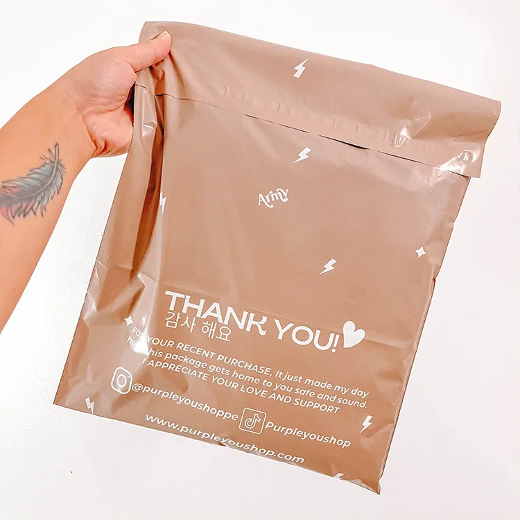 Custom PCR Recycled Biodegradable Poly Mailer Bags Self Adhesive Heavy Duty Shipping Envelopes for Clothing E Commerce