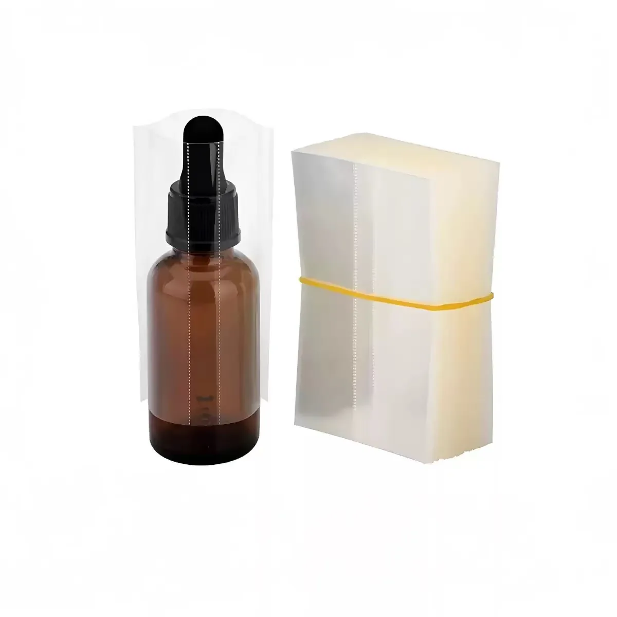 Custom Size Transparent PVC/POF Heat Shrink Film Shrink Wrap Bags for Bottle or Box Packaging