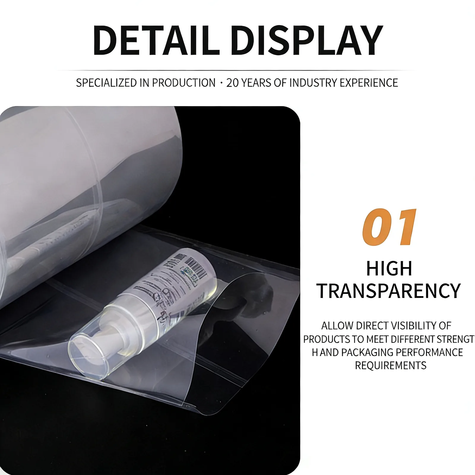Custom Size Transparent PVC/POF Heat Shrink Film Shrink Wrap Bags for Bottle or Box Packaging