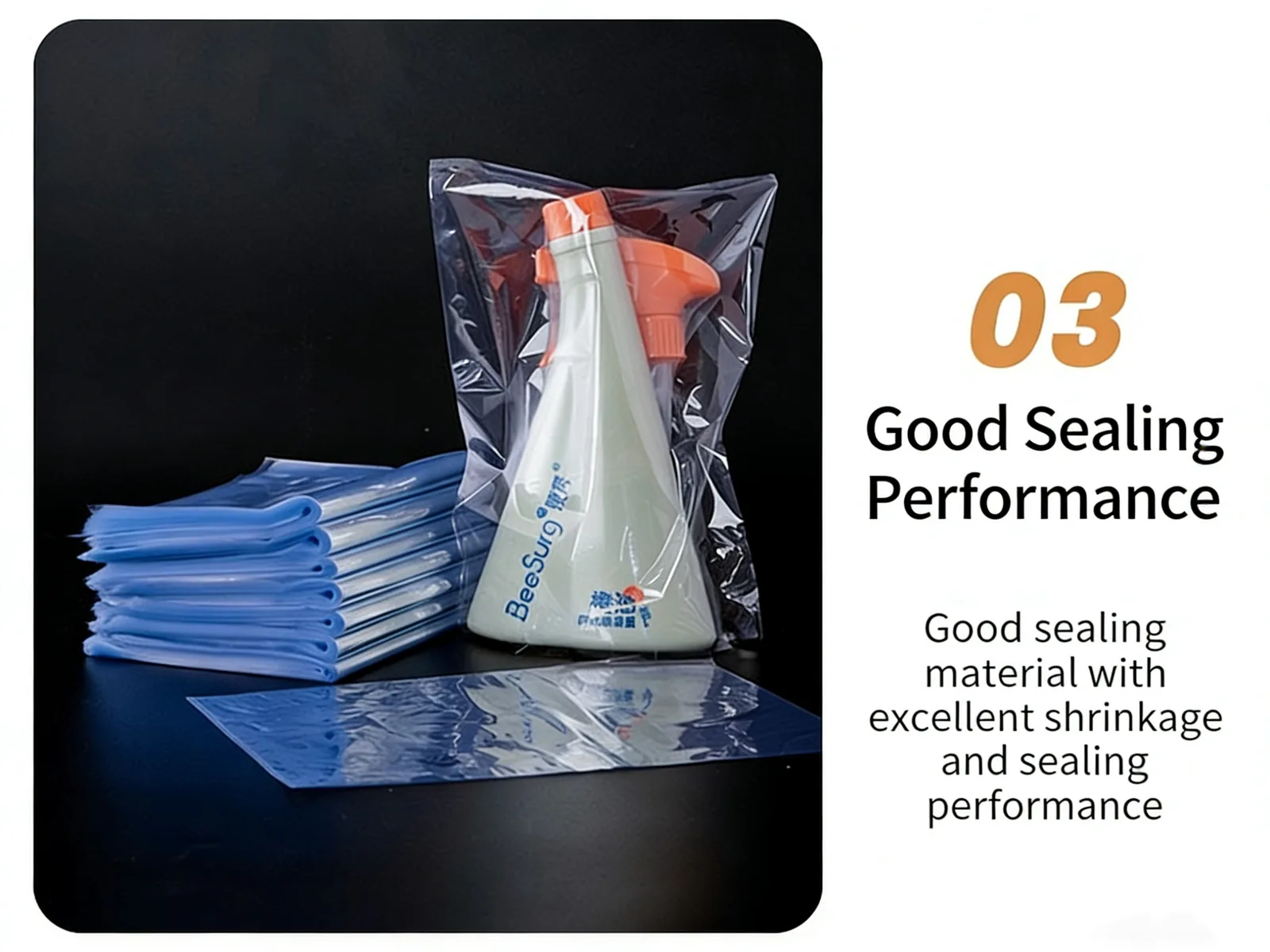 Custom Size Transparent PVC/POF Heat Shrink Film Shrink Wrap Bags for Bottle or Box Packaging