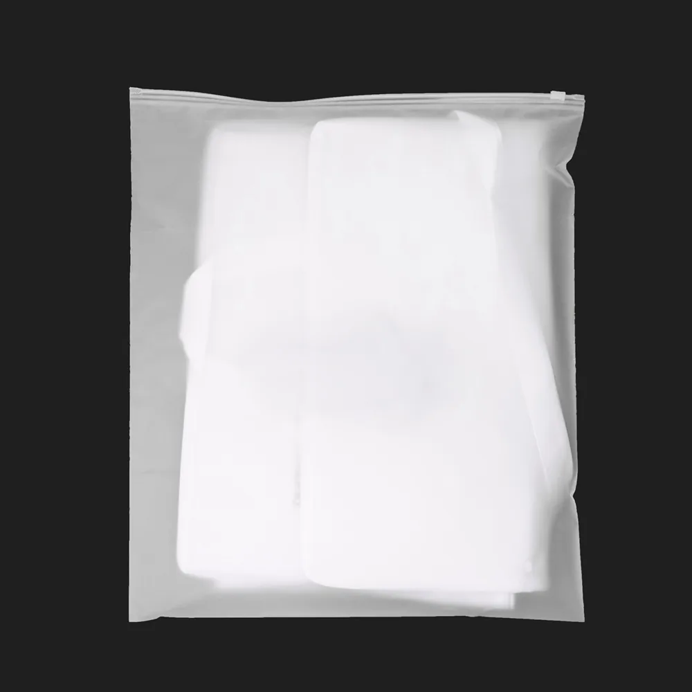 Custom Sized Waterproof Transparent Thick Pvc Clothes clear Plastic Ziplock Bags Matte Poly Frosted PE Zipper Bag for Clothing