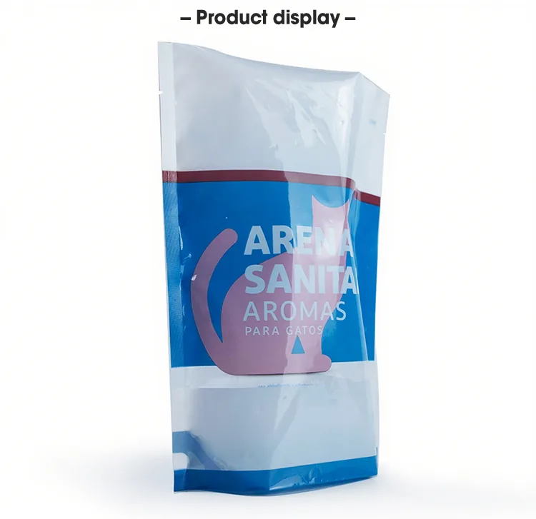 Custom Stand up Pouch for Pet Treats Resealable Zipper Tofu Sandbags Grade OEM 500g 1kg 5kg 10kg 20kg 25kg