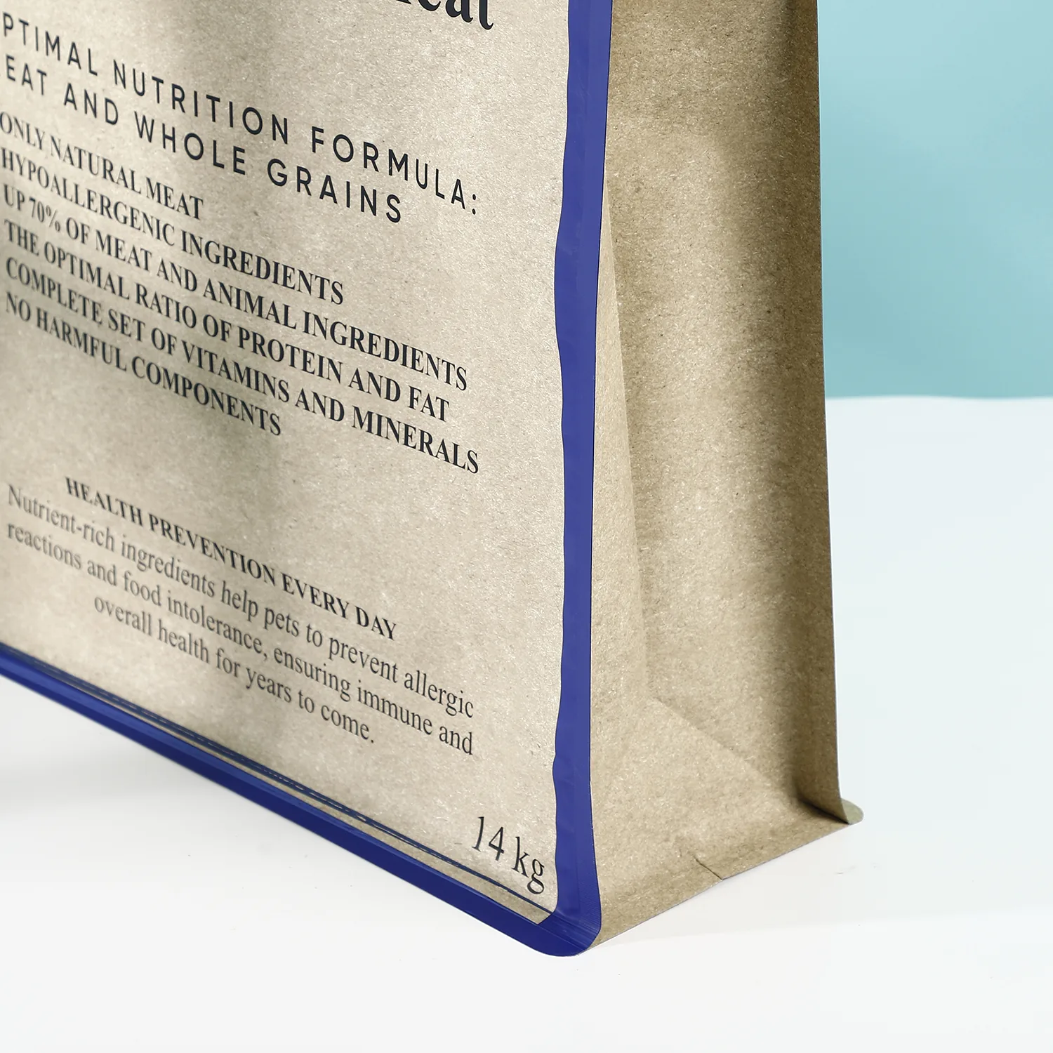 Custom Stand up Pouch With Easy Tear Notch Barrier Pet Dry Food Packing Solution