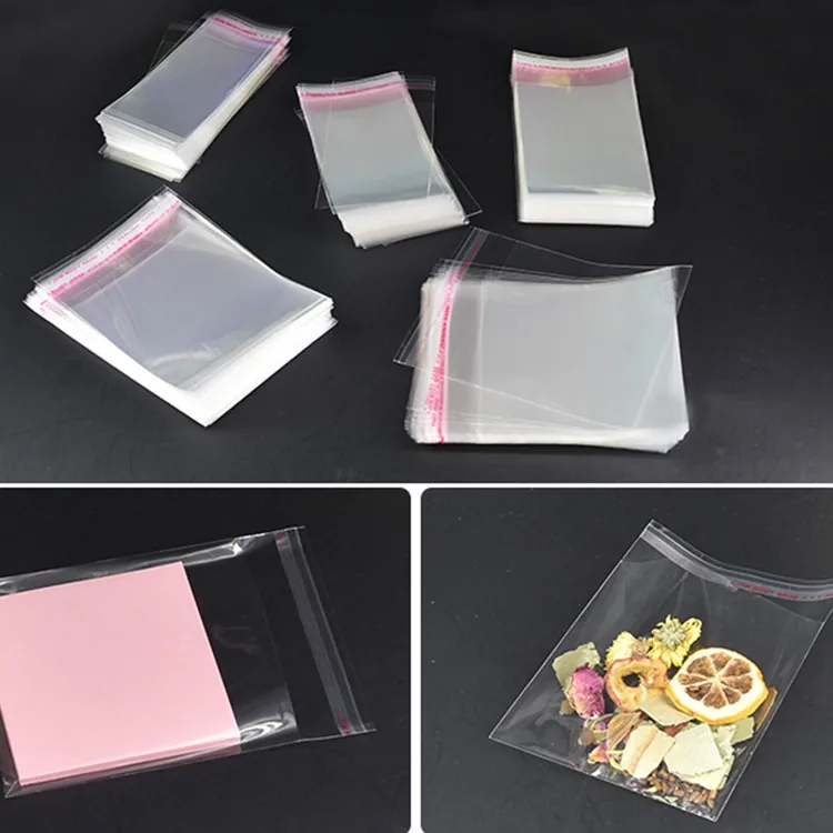 Custom Transparent OPP Bags Reusable Self-Sealing Bags Plastic Clothing Packaging Pouch PE CPE Self-adhesive Bags