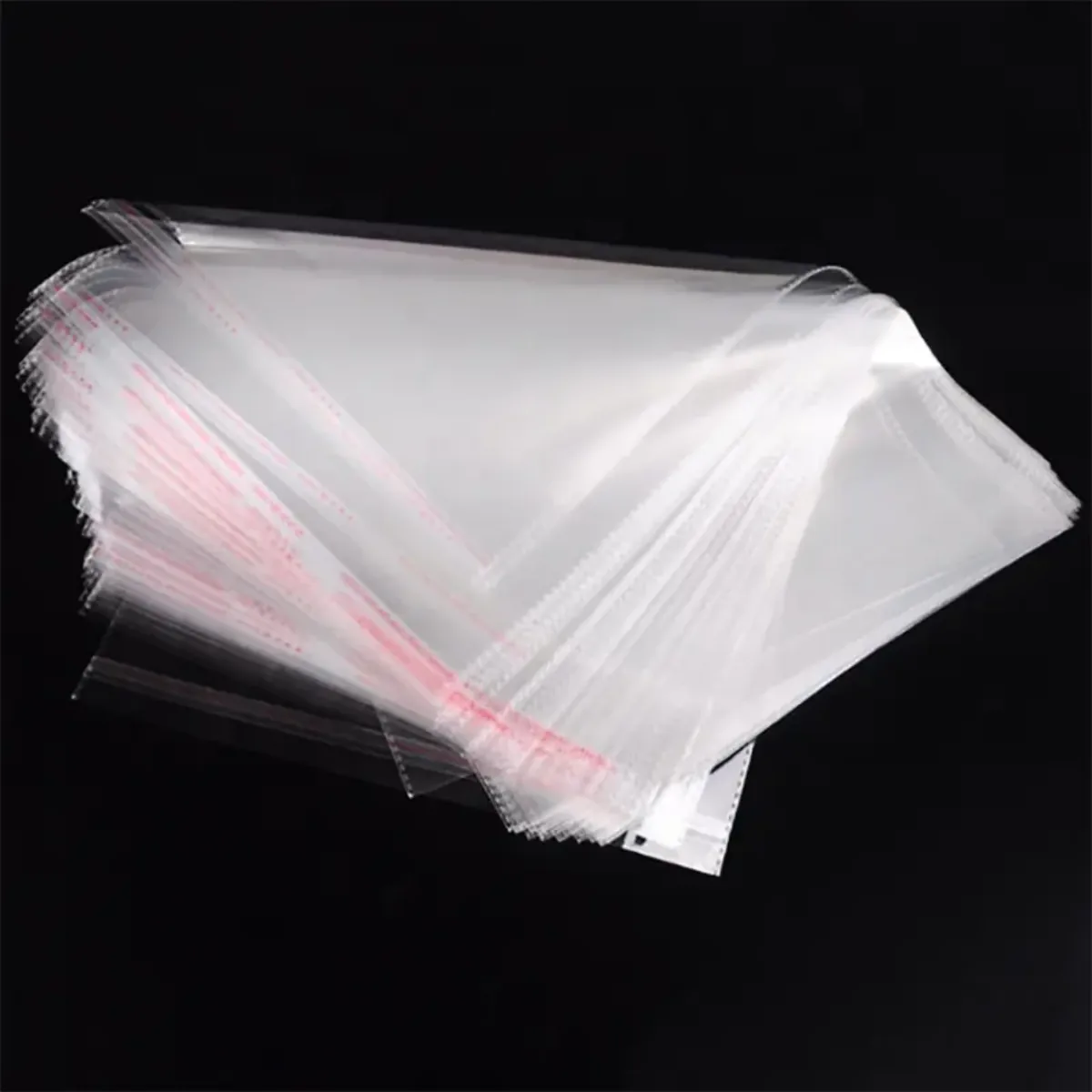 Custom Transparent OPP Bags Reusable Self-Sealing Bags Plastic Clothing Packaging Pouch PE CPE Self-adhesive Bags