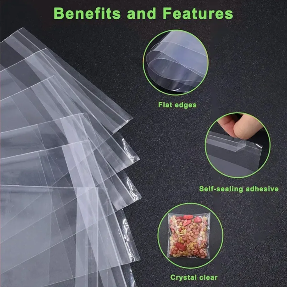 Custom Transparent OPP Bags Reusable Self-Sealing Bags Plastic Clothing Packaging Pouch PE CPE Self-adhesive Bags