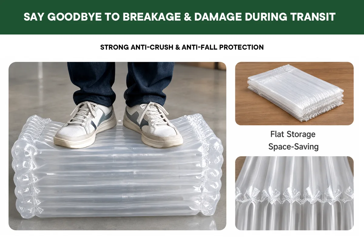 Custom Transparent PE Air Bubble Cushion Film Roll Packaging for Cushion Protection Shock Resistant