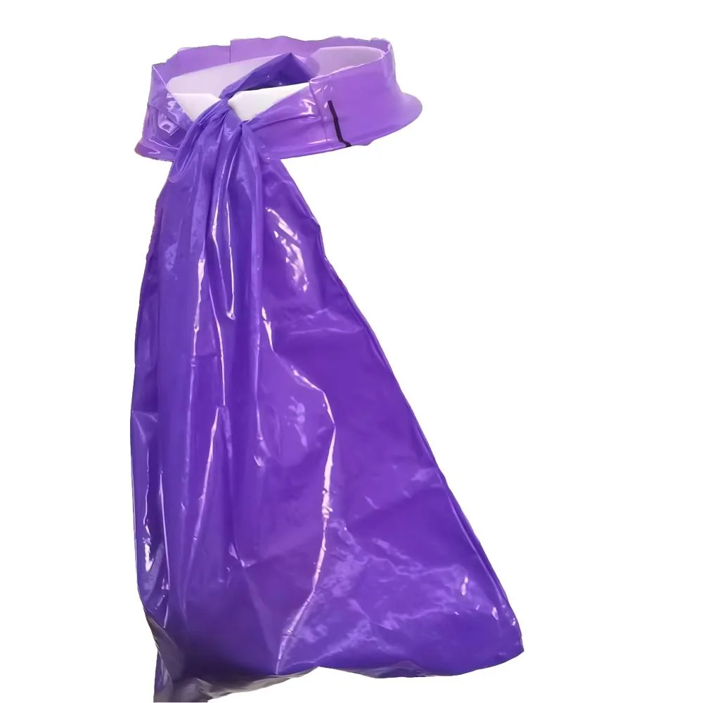 Customizable 1000ml Sanitary Purple Biodegradable Disposable Emesis Bag LDPE Vomit Bag Leak-proof Ring Stamping Thick