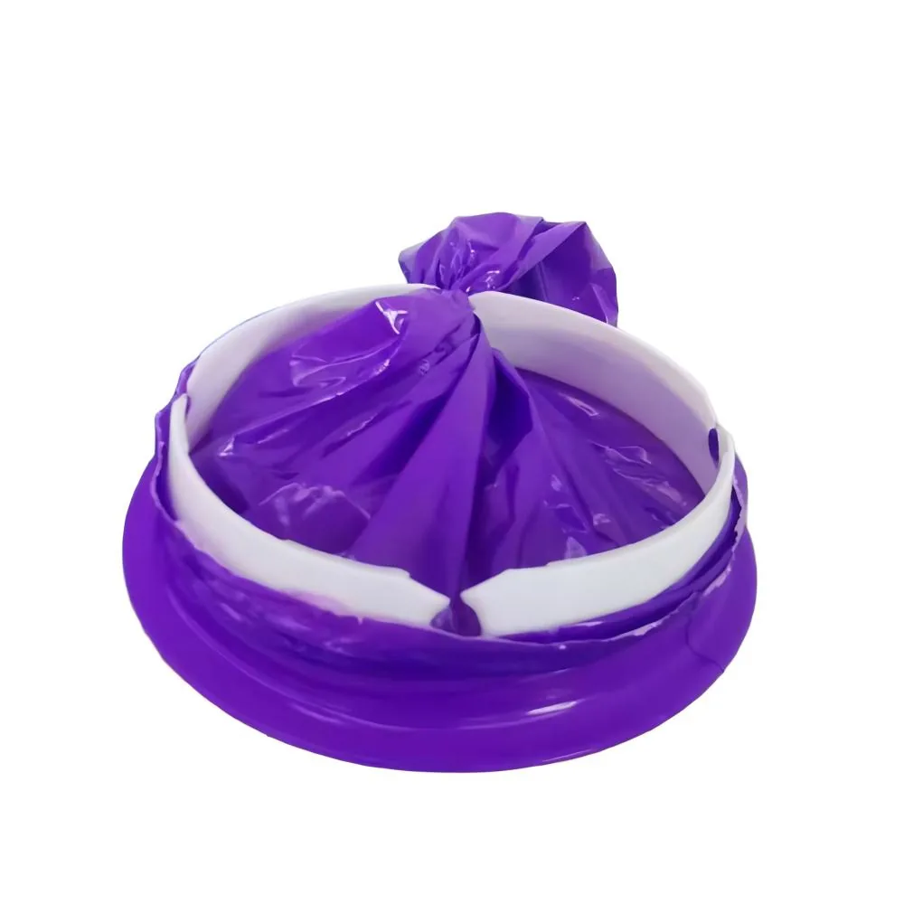 Customizable 1000ml Sanitary Purple Biodegradable Disposable Emesis Bag LDPE Vomit Bag Leak-proof Ring Stamping Thick