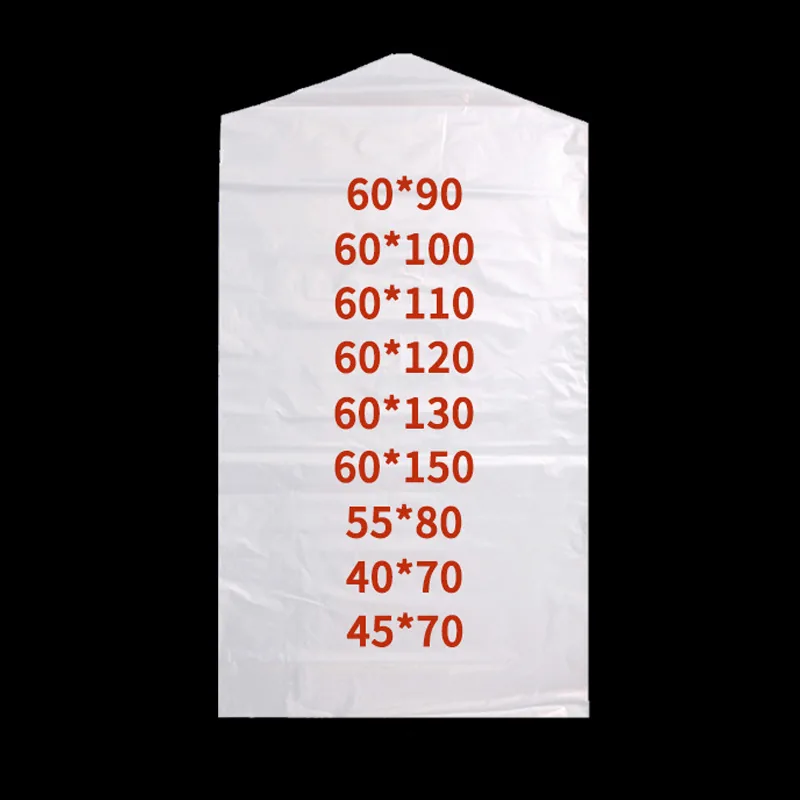Customizable Recyclable PE Plastic Dry Cleaning Bags Dustproof Garment Cover for Suit Packing with Custom Logo