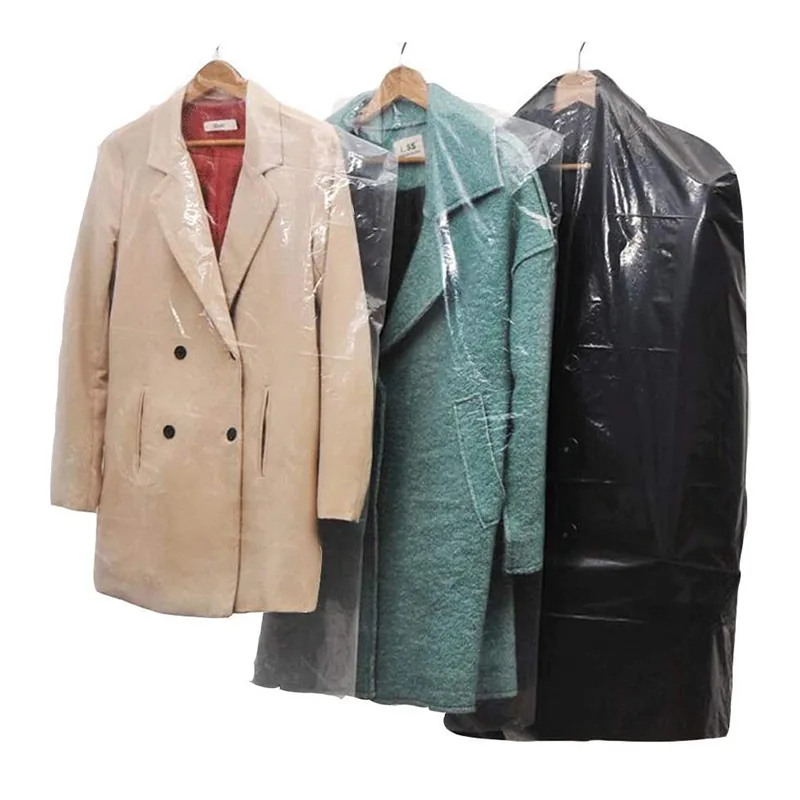 Customizable Recyclable PE Plastic Dry Cleaning Bags Dustproof Garment Cover for Suit Packing with Custom Logo