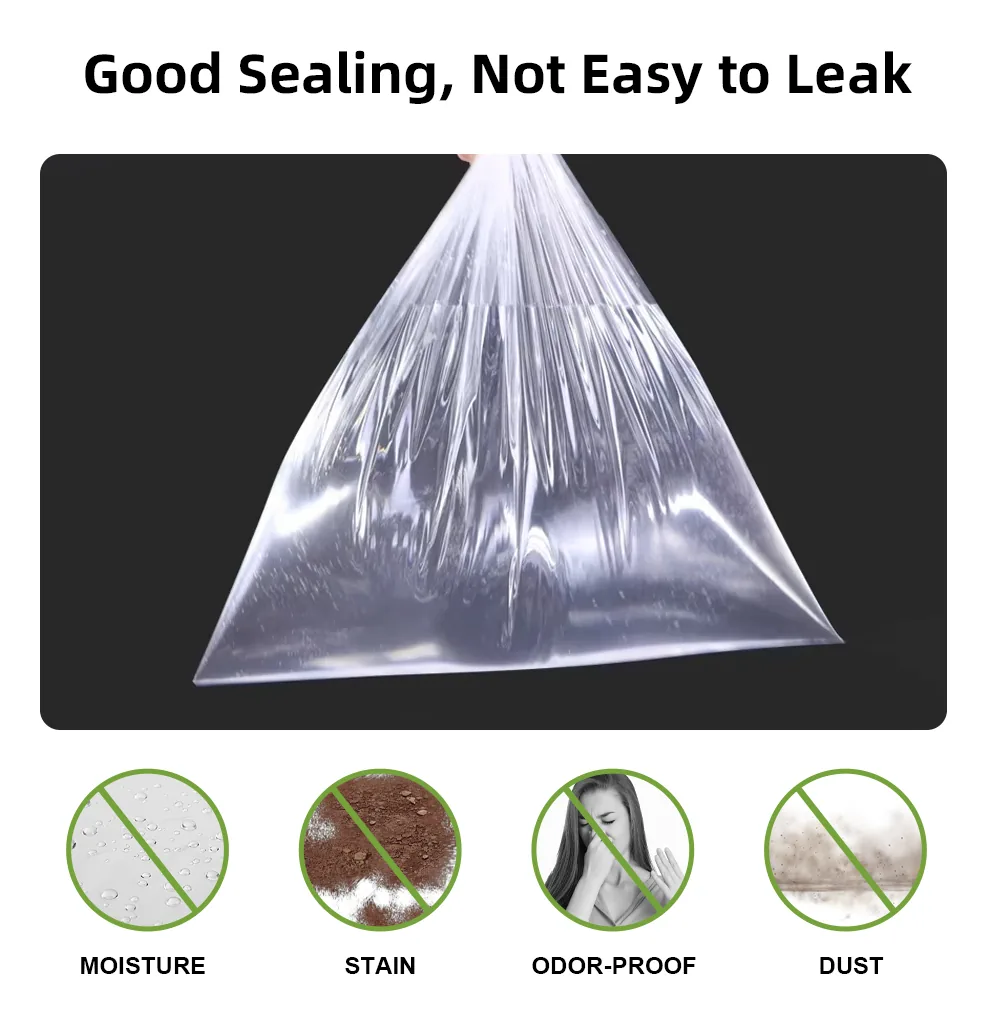 Customizable Size Durable Leakproof Clear Flat LDPE Liner Bag Food Safe Poly Carton Liner Bags