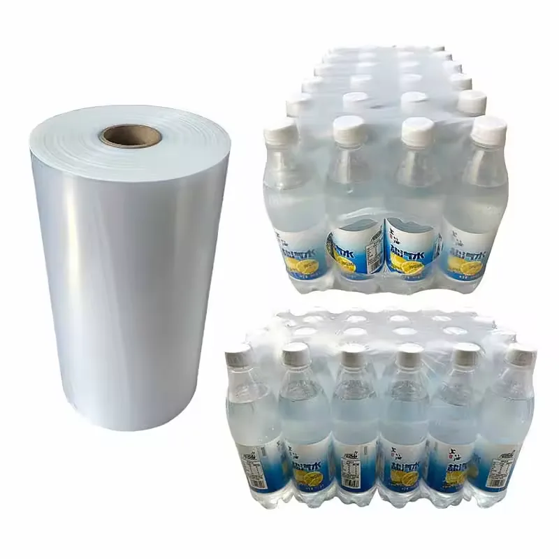Customized Soft Thermo Shrink Wrap Roll for Water Bottles Food PE Shrink Packing Plastic for Water Bottles Heat Shrink Film