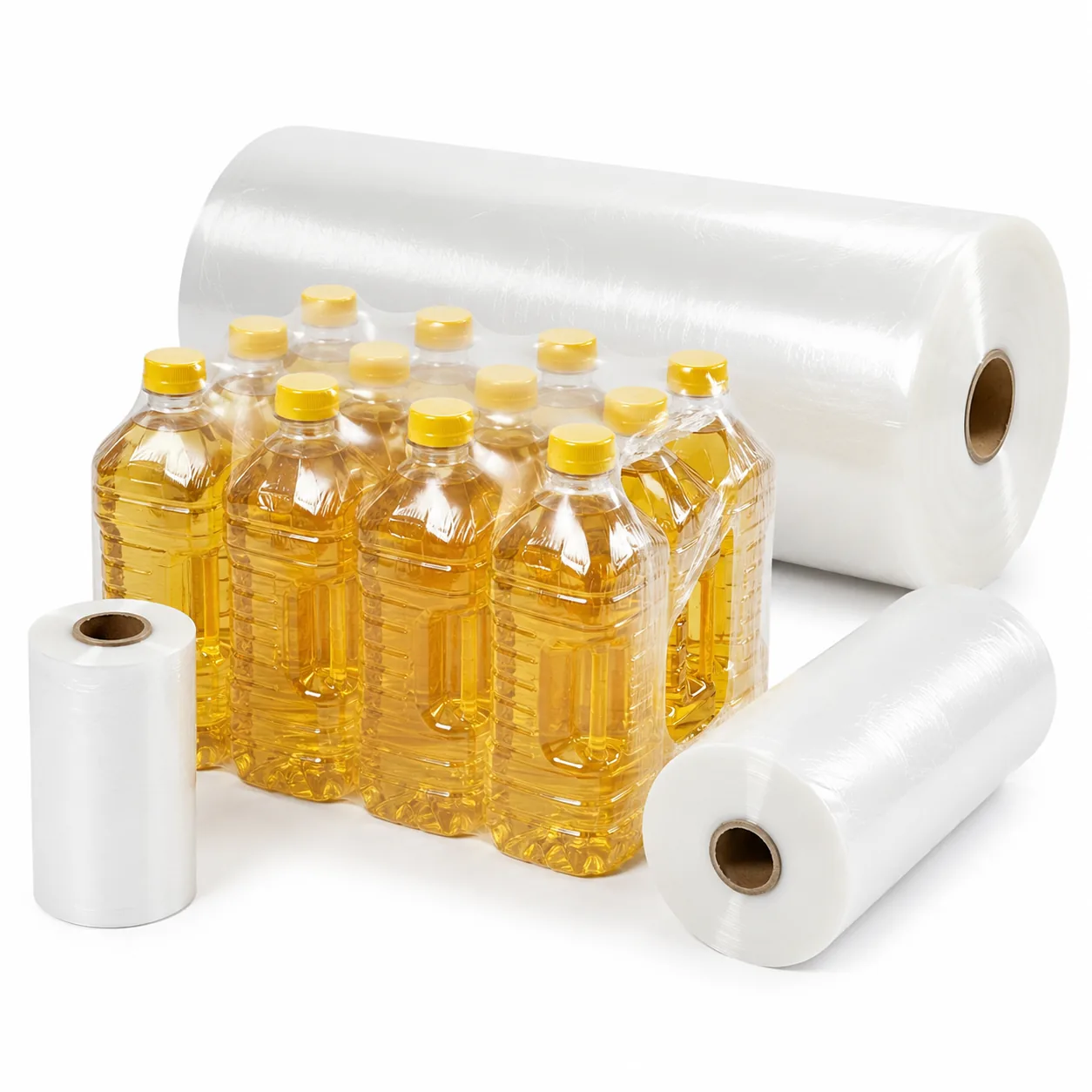 Customized Soft Thermo Shrink Wrap Roll for Water Bottles Food PE Shrink Packing Plastic for Water Bottles Heat Shrink Film