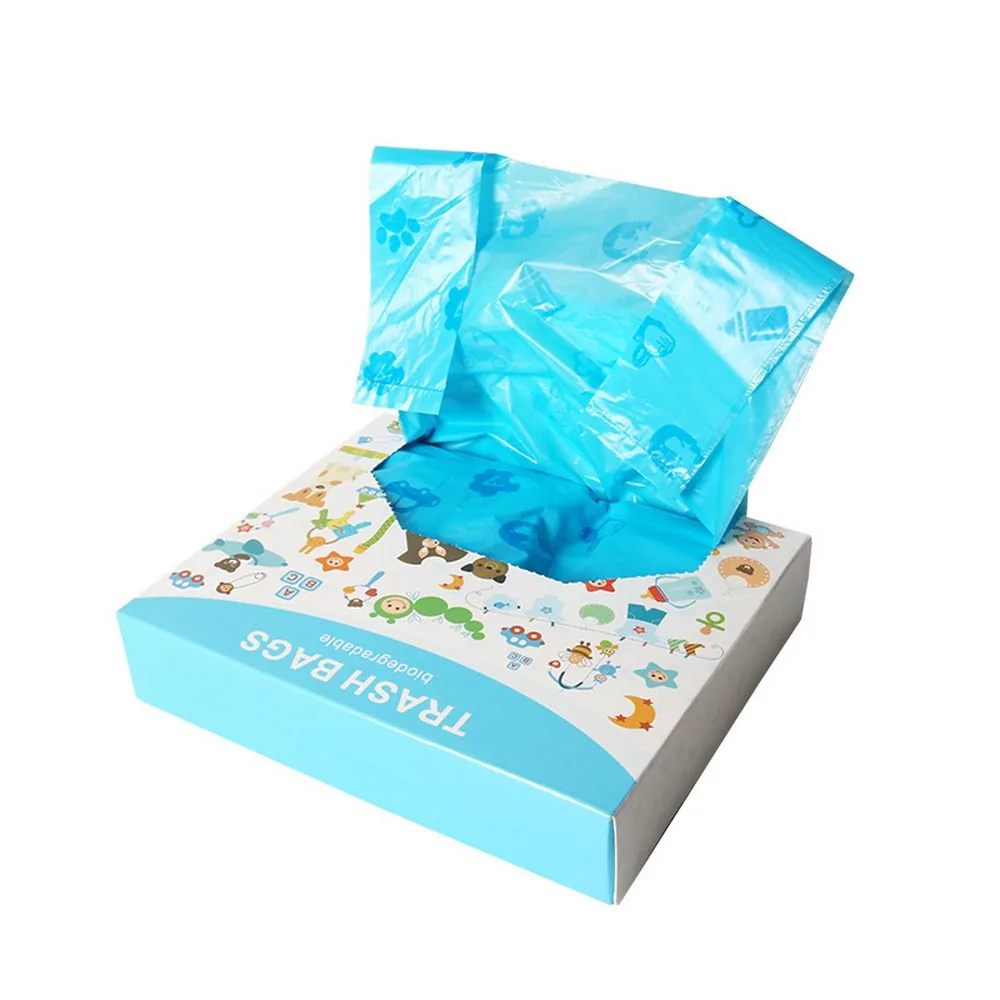 Diaper Refill Bag 100 Bags Disposable Diaper Sacks Easy-To-Tie Odor Proof Tabs Baby Diaper Disposal Sealing Dirty Pet Waste Bags