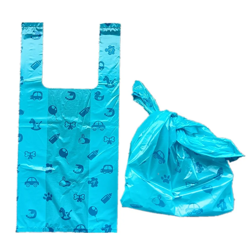 Diaper Refill Bag 100 Bags Disposable Diaper Sacks Easy-To-Tie Odor Proof Tabs Baby Diaper Disposal Sealing Dirty Pet Waste Bags