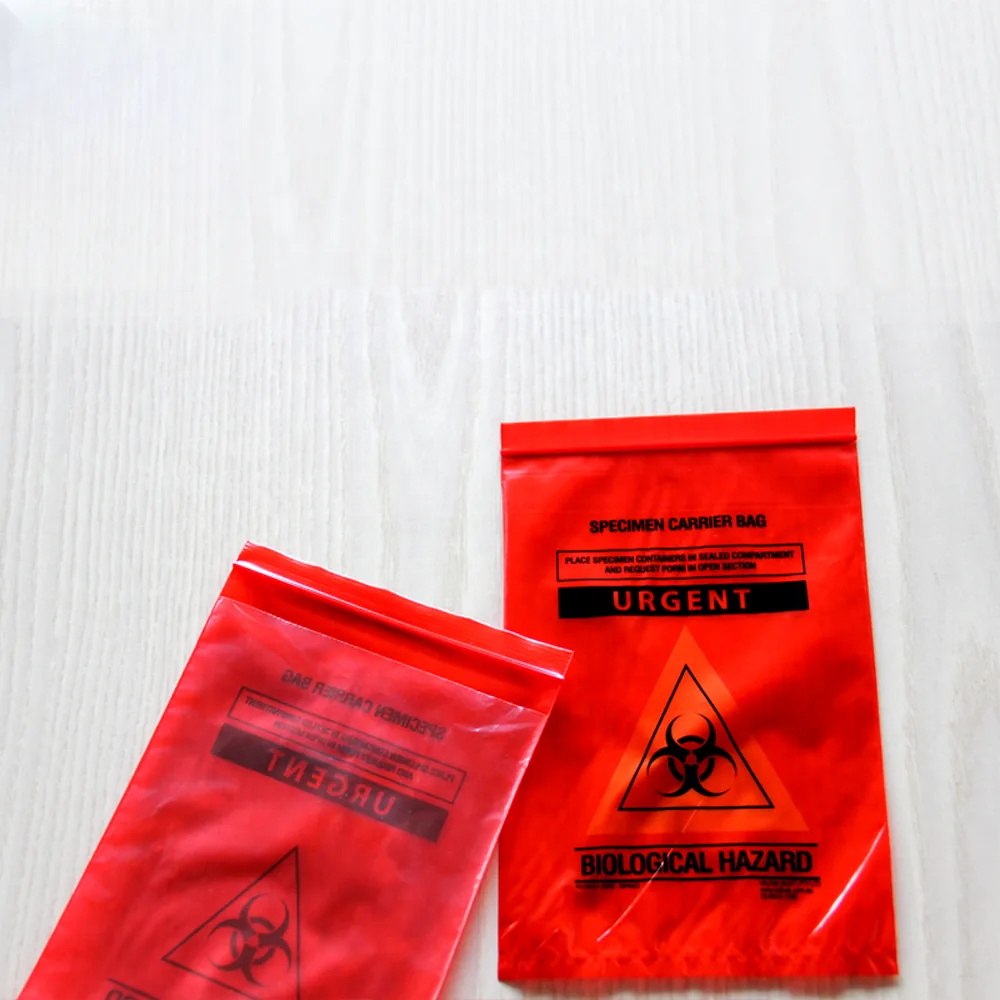 Disposable 3/4 Layers Kangaroo Medical Biohazard Bags Self Adhesive Ldpe Plastic Specimen Bag for Lab Hospital