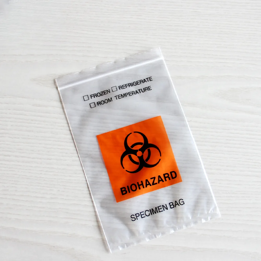 Disposable 3/4 Layers Kangaroo Medical Biohazard Bags Self Adhesive Ldpe Plastic Specimen Bag for Lab Hospital