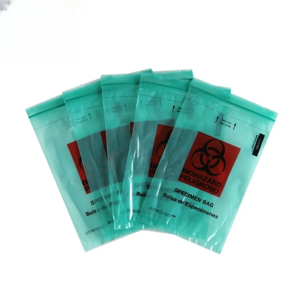 Disposable 3/4 Layers Kangaroo Medical Biohazard Bags Self Adhesive Ldpe Plastic Specimen Bag for Lab Hospital