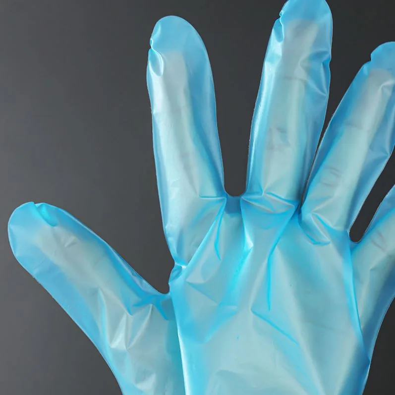 Disposable Hybrid Polyethylene Tpe Gloves Powder Free Transparent Blue Black Food Grade