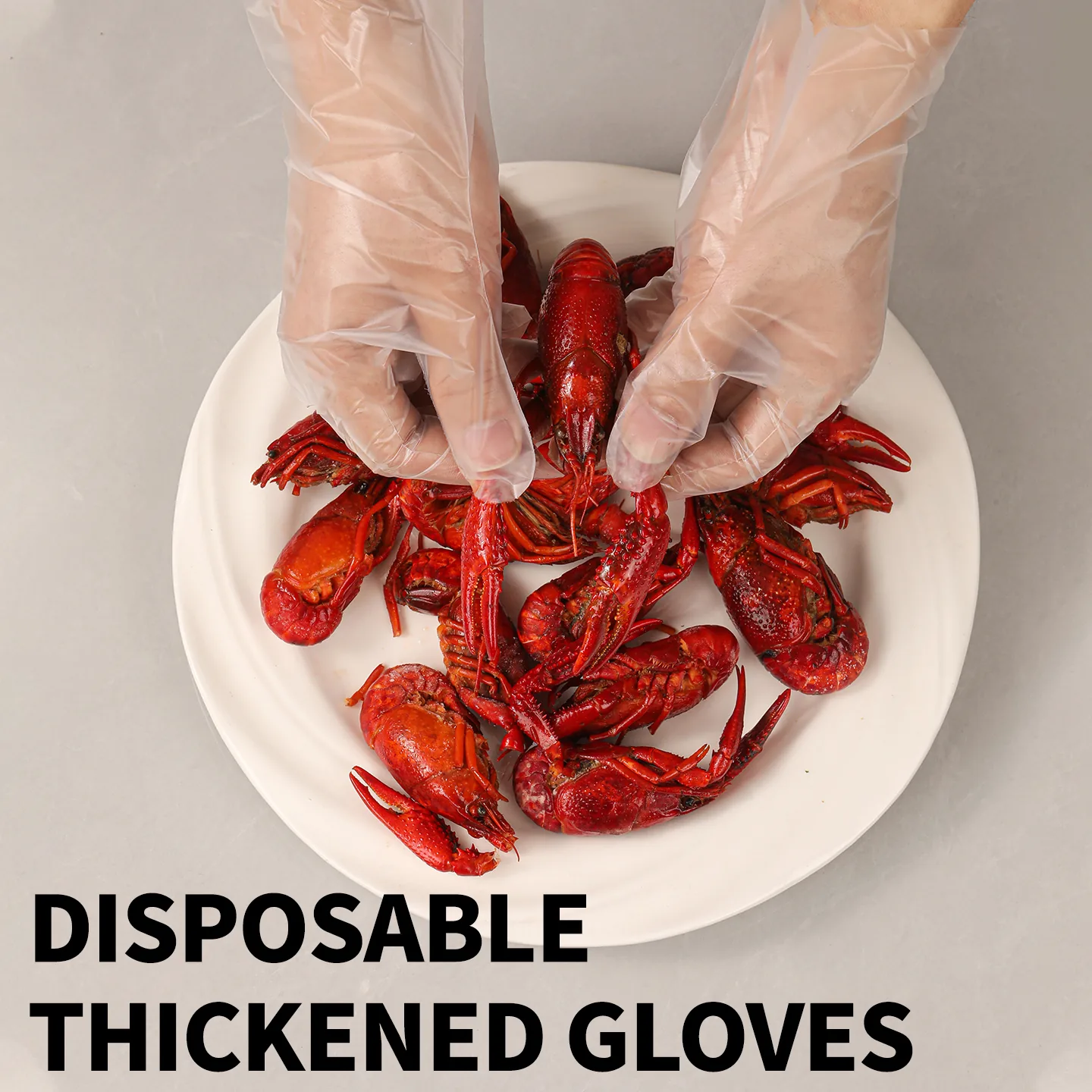 Disposable Hybrid Polyethylene Tpe Gloves Powder Free Transparent Blue Black Food Grade