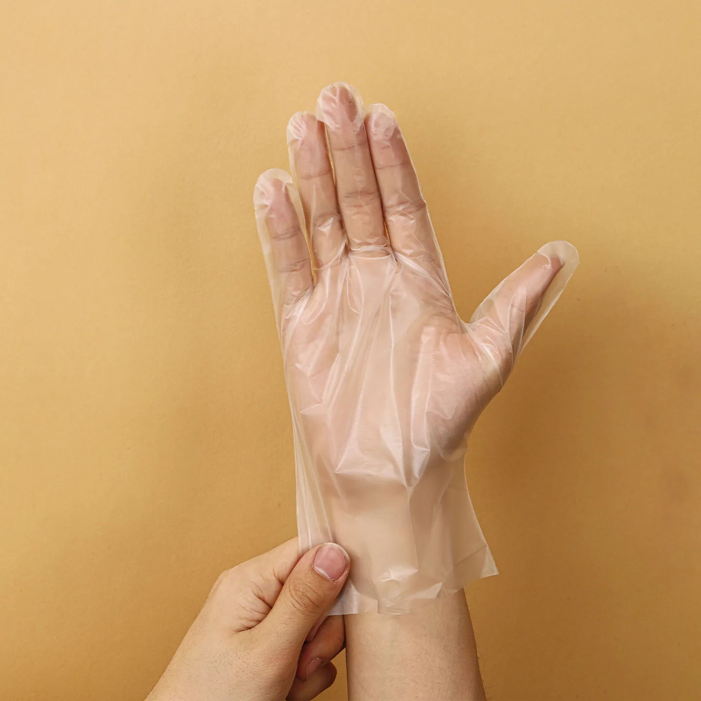 Disposable Hybrid Polyethylene Tpe Gloves Powder Free Transparent Blue Black Food Grade