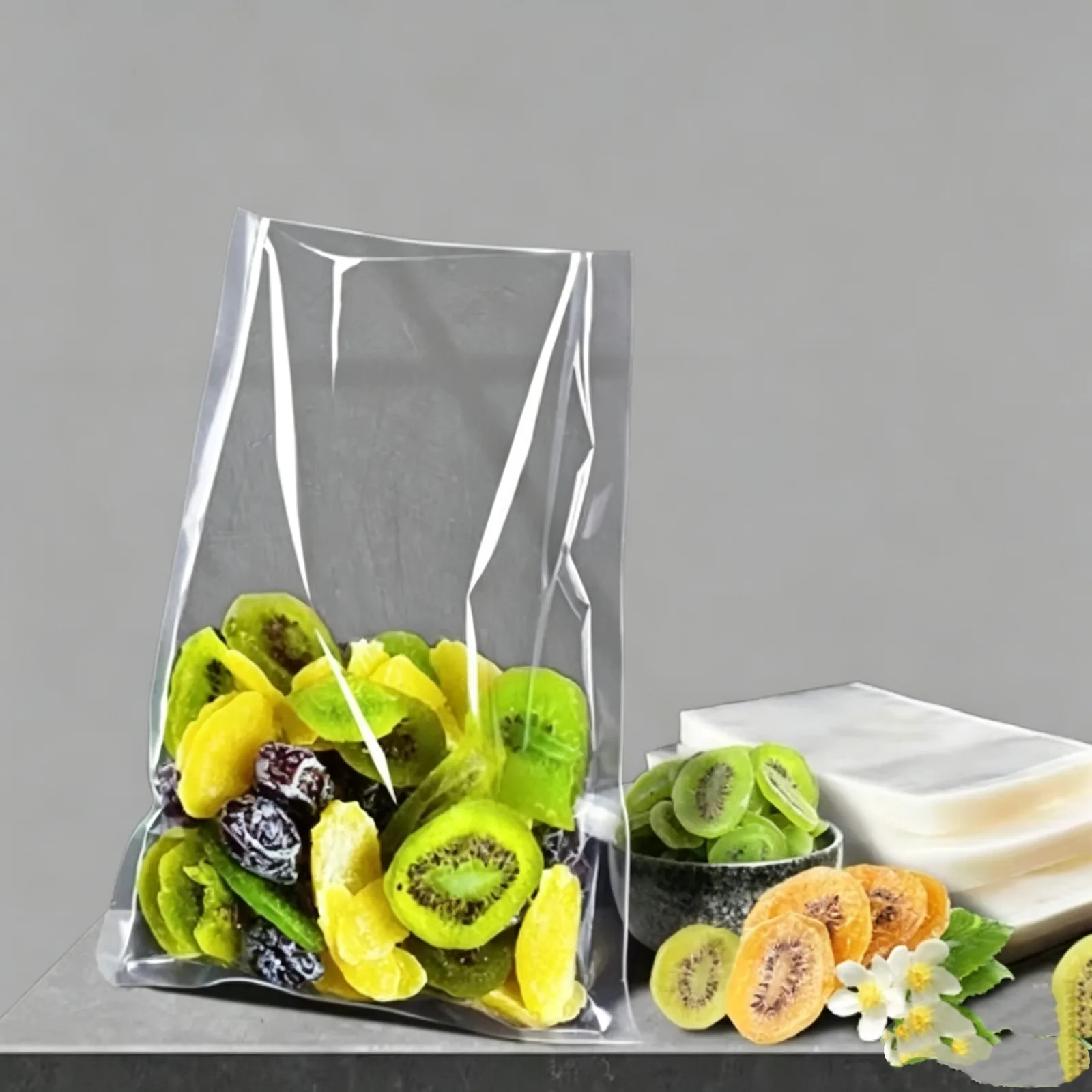 Double-sided Transparent Food-grade PA+PE Vacuum Bags Thickened Walls Heat Resistant Food Fresh Baby Food Pizza Salad Cakes
