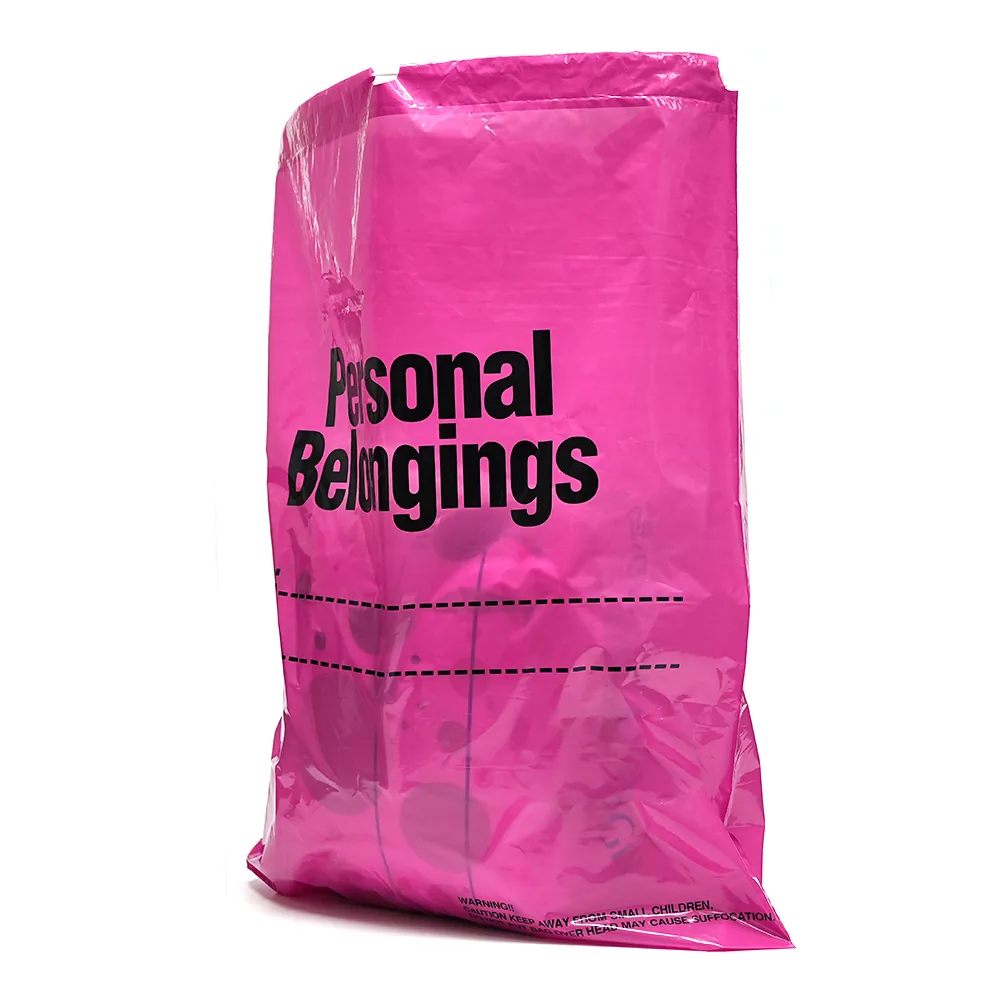 Drawstring Patient Belonging Bag, Pink Film 1.25 Mil Thick, 20" W X 20" L, Pack of 250 Accept Customization