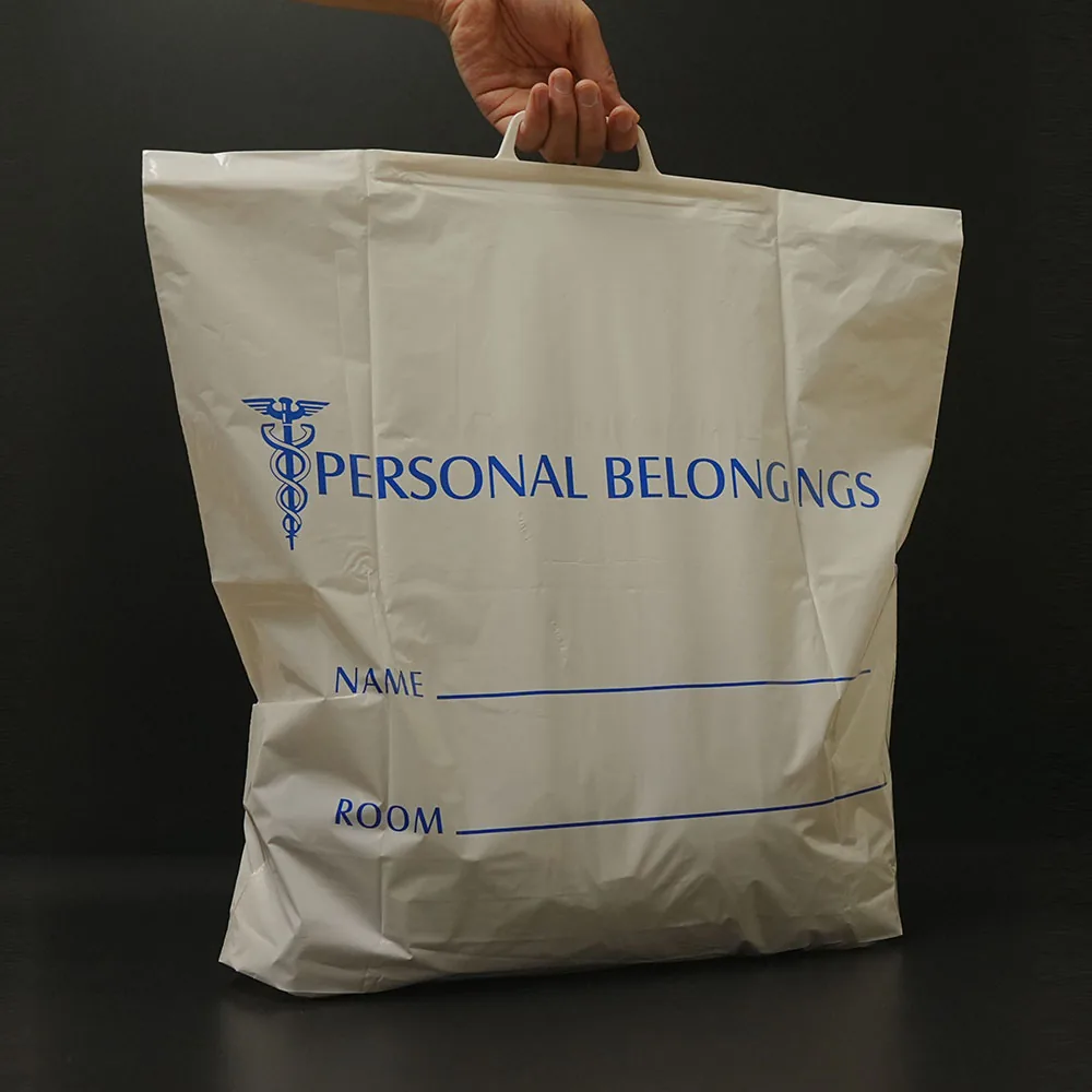 Drawstring Patient Belonging Bag, Pink Film 1.25 Mil Thick, 20" W X 20" L, Pack of 250 Accept Customization