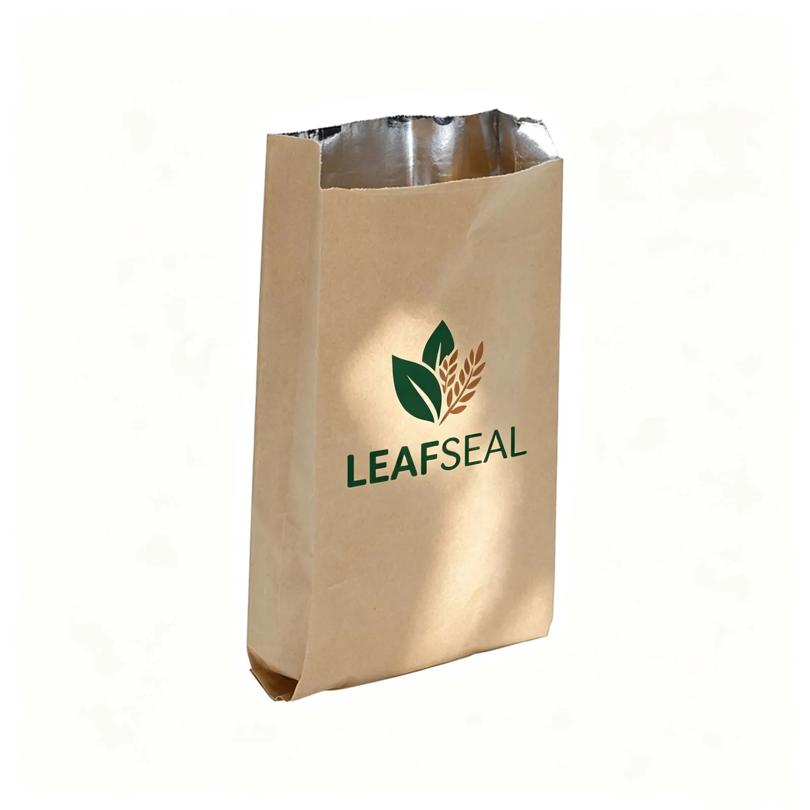 Durable Side Gusset V Bottom Aluminum Foiled Lined Ice Cream Cool Paper Bag Fries Fried Chicken Dog Aluminum Paper Bag