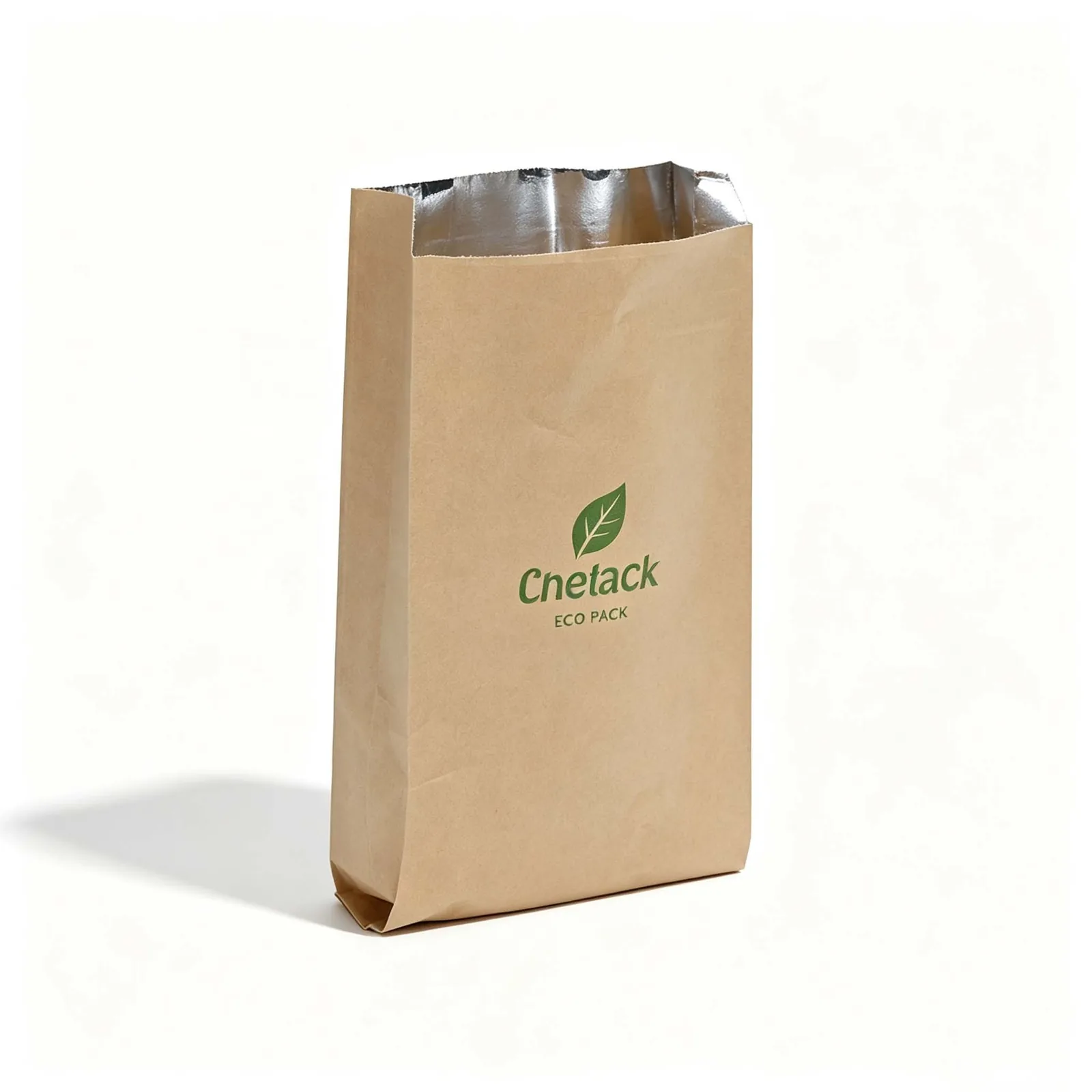 Durable Side Gusset V Bottom Aluminum Foiled Lined Ice Cream Cool Paper Bag Fries Fried Chicken Dog Aluminum Paper Bag