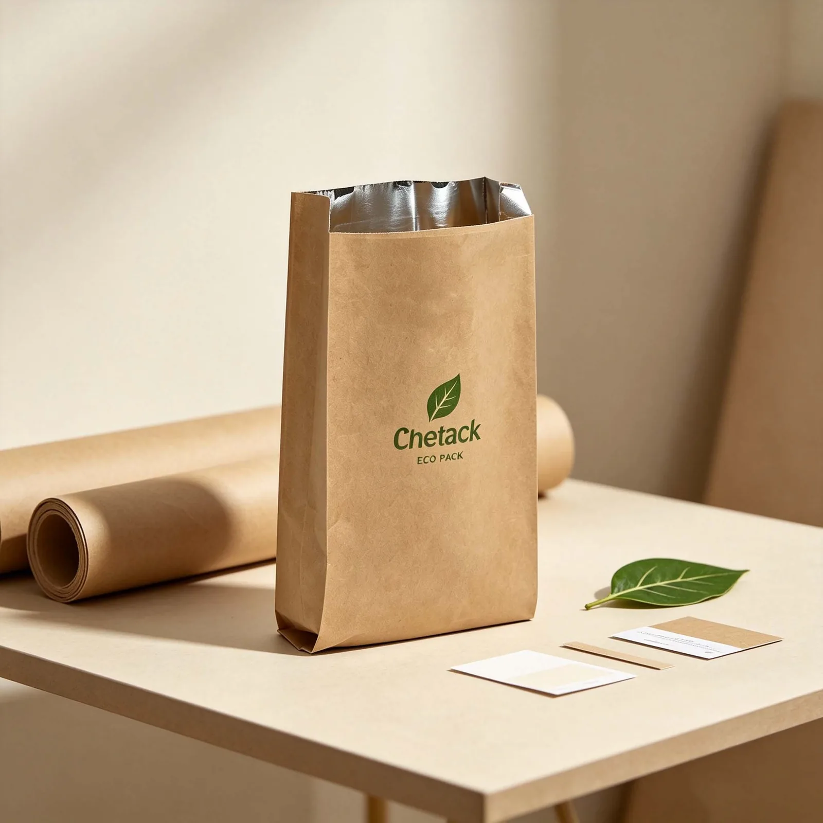Durable Side Gusset V Bottom Aluminum Foiled Lined Ice Cream Cool Paper Bag Fries Fried Chicken Dog Aluminum Paper Bag