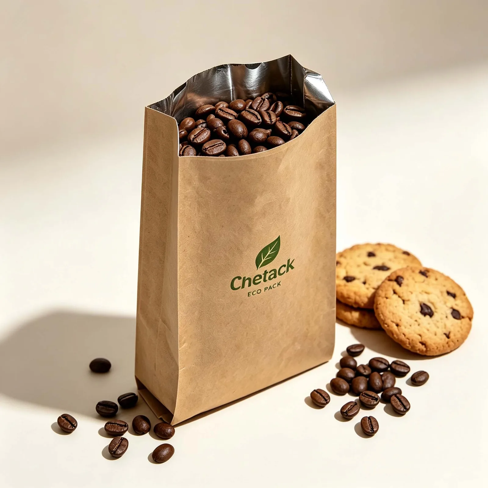 Durable Side Gusset V Bottom Aluminum Foiled Lined Ice Cream Cool Paper Bag Fries Fried Chicken Dog Aluminum Paper Bag