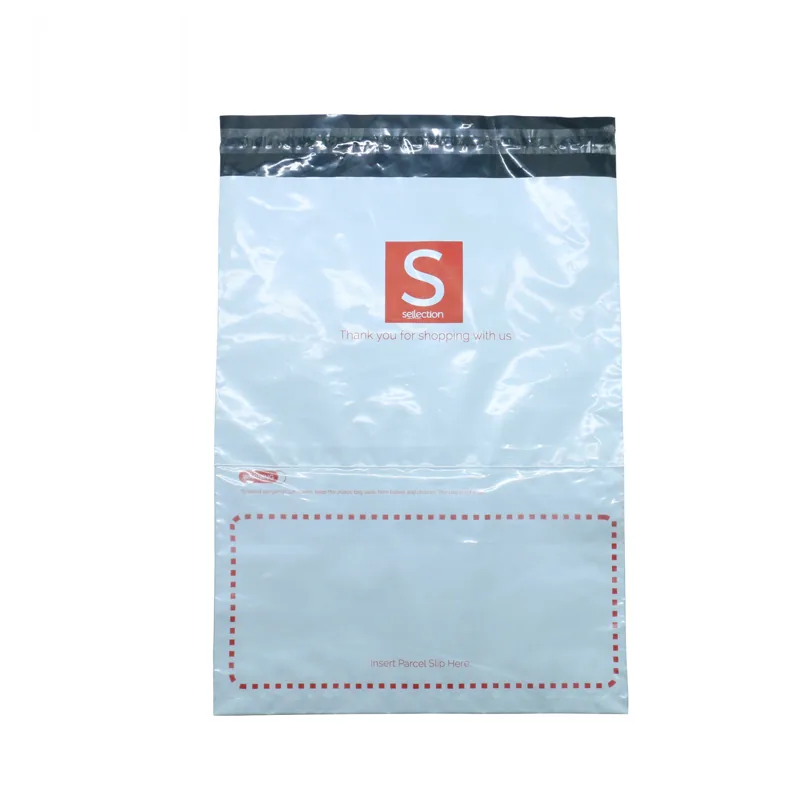 E Commerce Custom Self Adhesive Poly Mailer Clothing Plain Courier Plastic Mailing Bags Shipping Pouch With Pocket