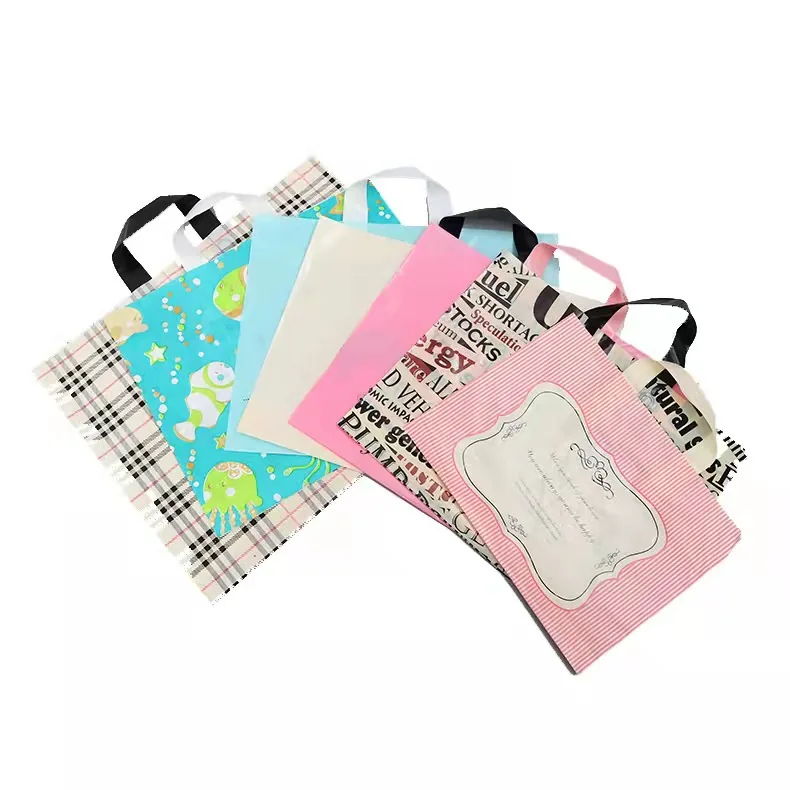 Eco Friendly Composable Clear Frosted Laundry Clothing Shoe Gift Pouch Drawstring Recycling Plastic Draw String Bags