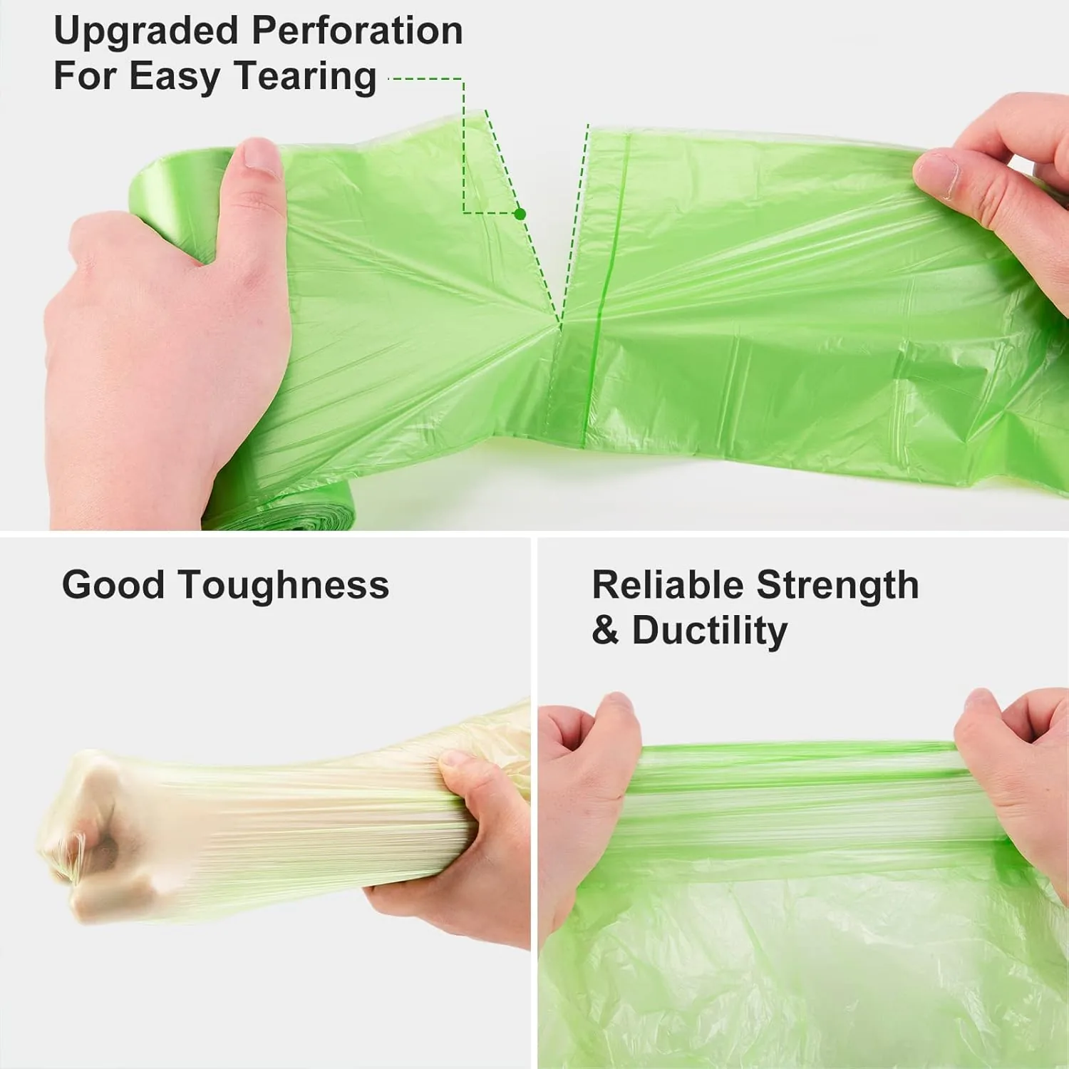 Eco-Friendly Garbage Bag with Star Seal for Leak Proof Kitchen Use