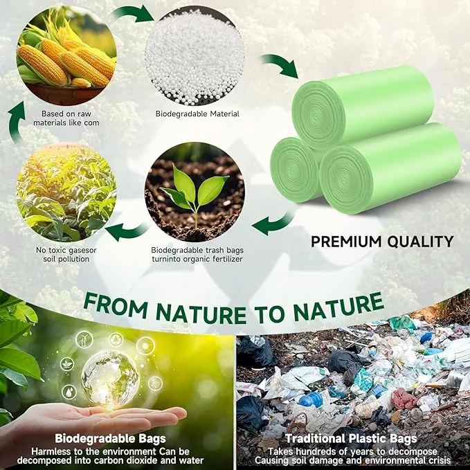 Eco-Friendly Garbage Bag with Star Seal for Leak Proof Kitchen Use