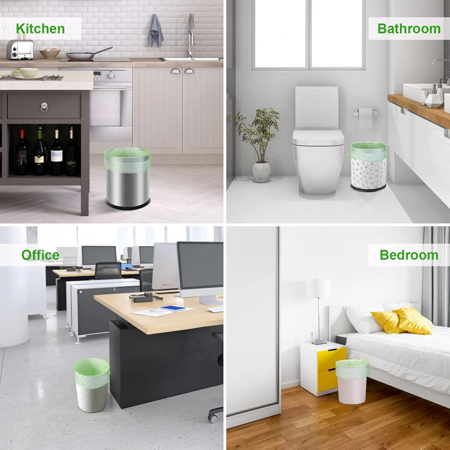 Eco-Friendly Garbage Bag with Star Seal for Leak Proof Kitchen Use