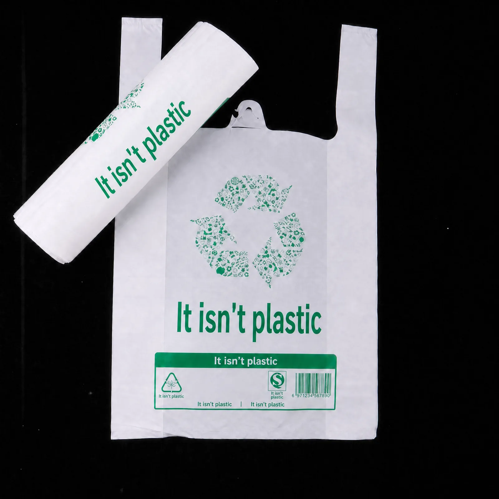 Eco Friendly Vest Bags Biodegradable Plastic Shopping Bags Reusable Grocery Carrier Bags with Handle
