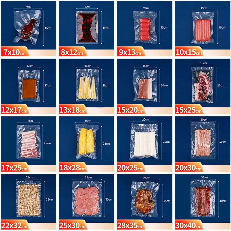 Embossed 7-Layer Nylon/PE Vacuum Bag for Food Storage