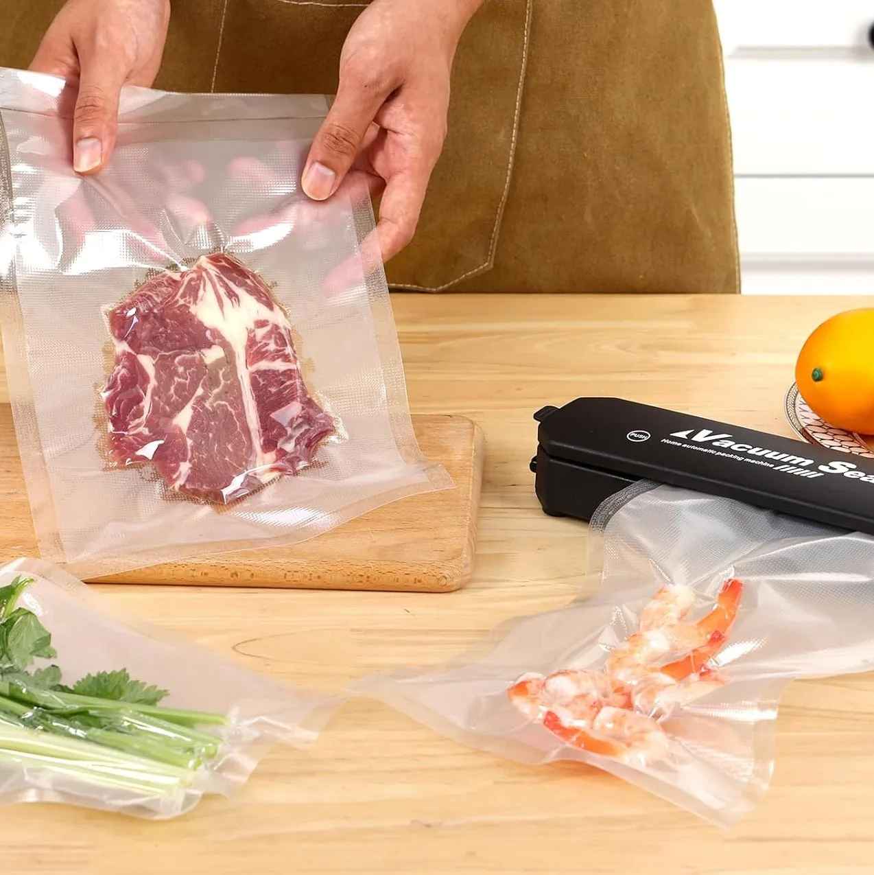 Embossed 7-Layer Nylon/PE Vacuum Bag for Food Storage