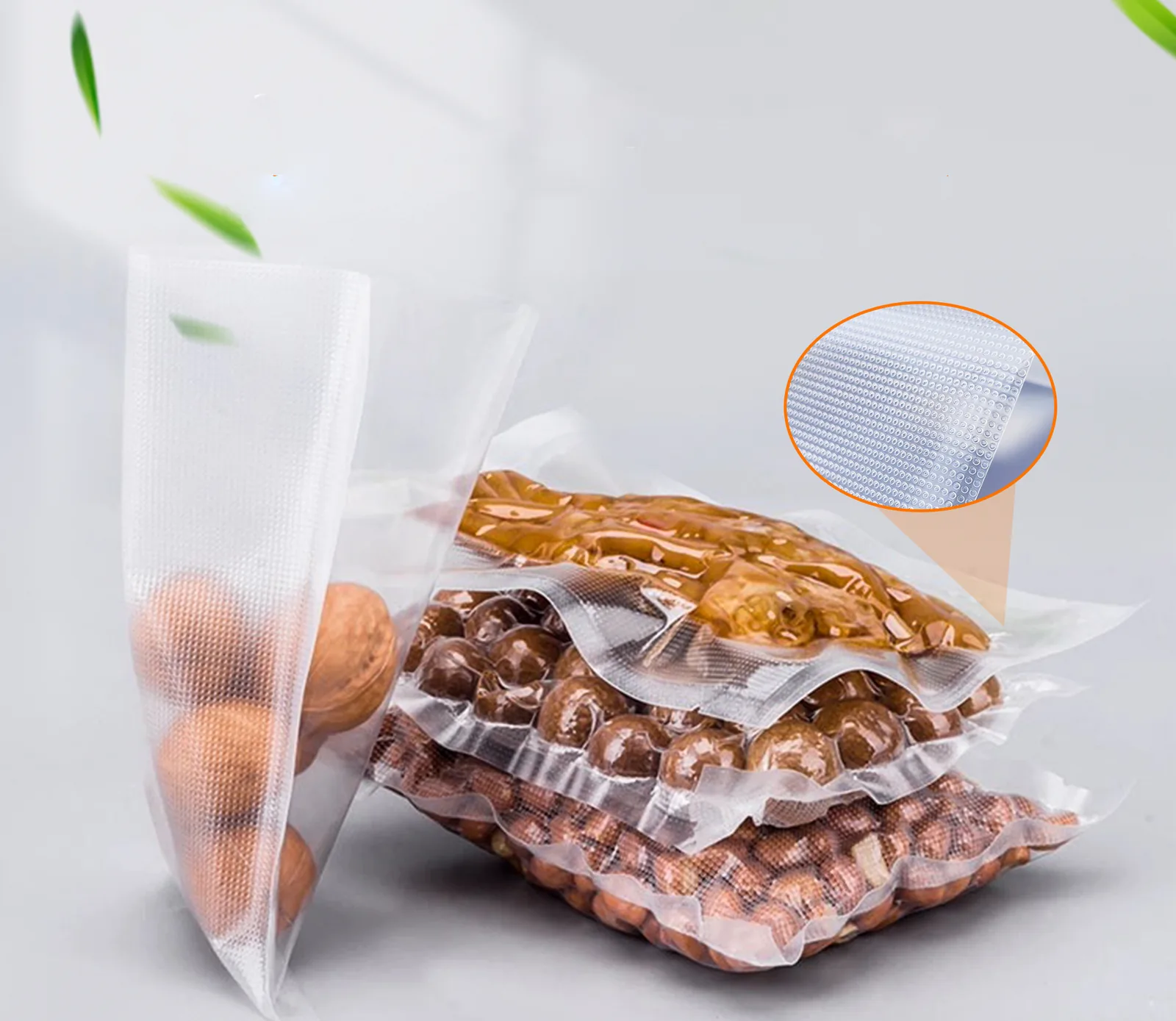 Embossed 7-Layer Nylon/PE Vacuum Bag for Food Storage