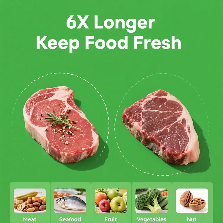 Embossed PA/PE Vacuum Bag for Storage, Meal Prep and Sous Vide